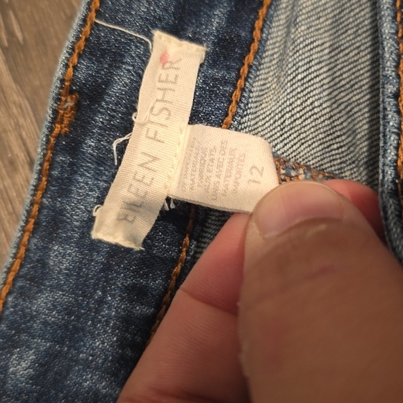 Eileen Fisher Crop Ankle Denim Blue Jean Sz 12 - Picture 6 of 15